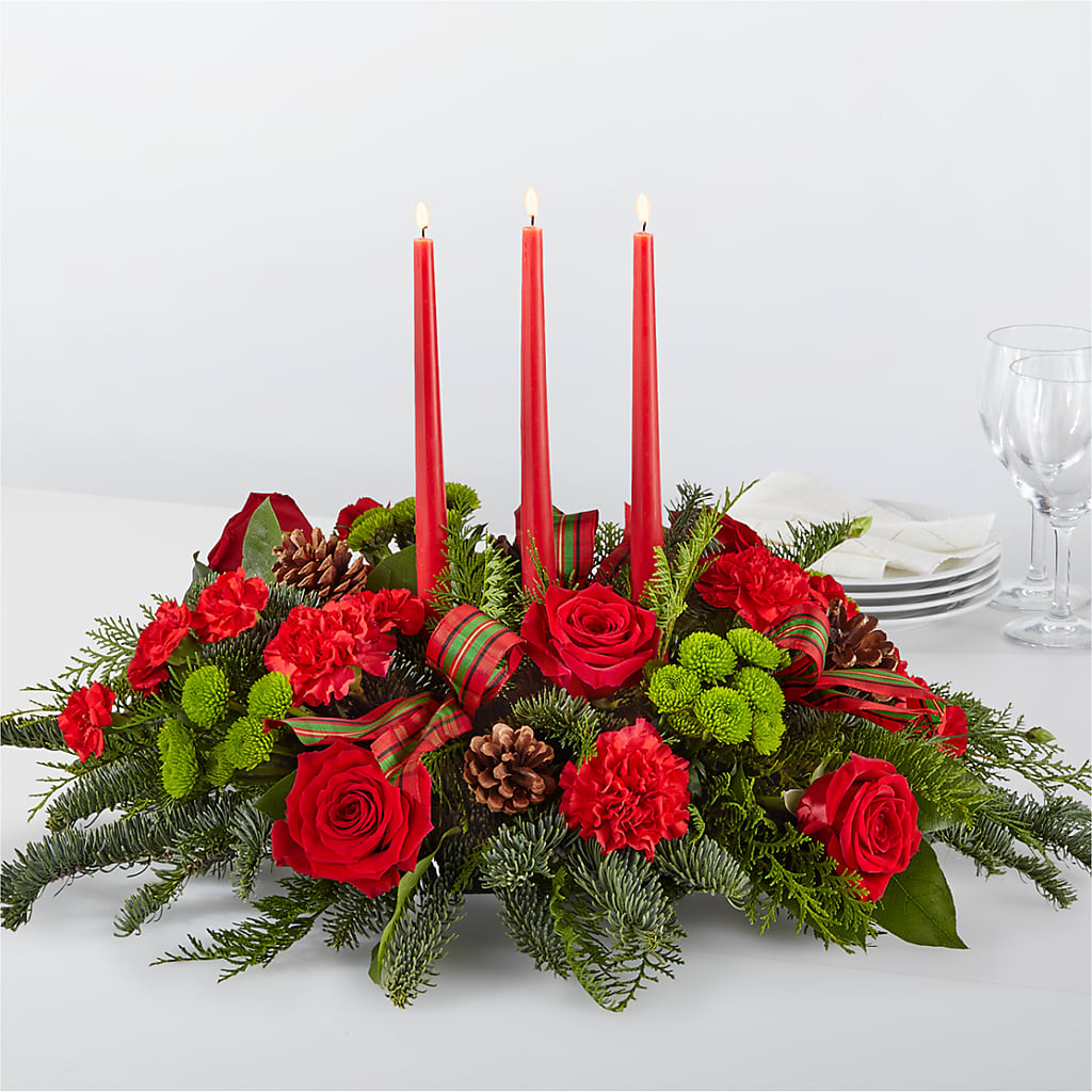 By the Candlelight Centerpiece – LESLIE'S FLOWERS & PARTY SUPPLIES, Howell NJ