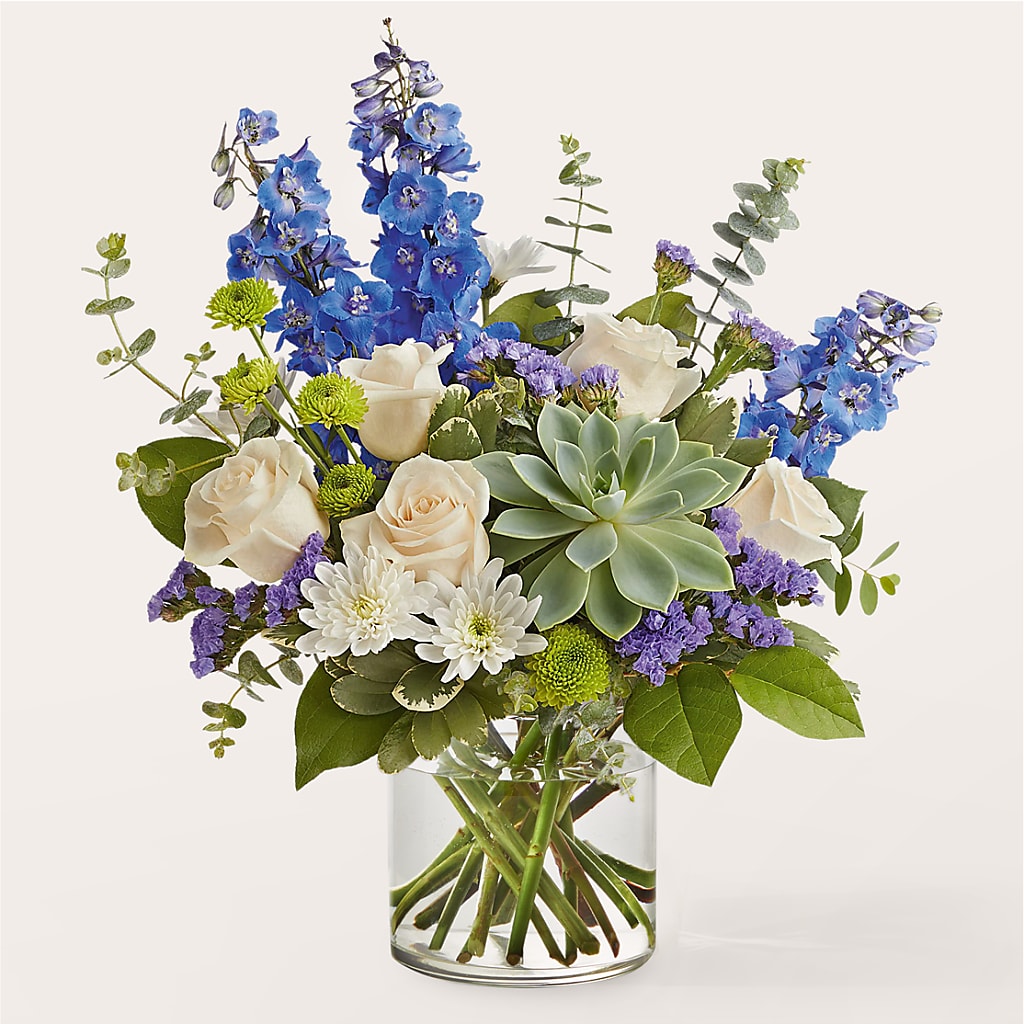 Cerulean Waves Bouquet – LESLIE'S FLOWERS & PARTY SUPPLIES, Howell NJ