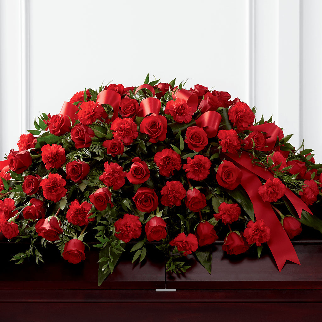 Tribute of Life Casket Spray – LESLIE'S FLOWERS & PARTY SUPPLIES, Howell NJ