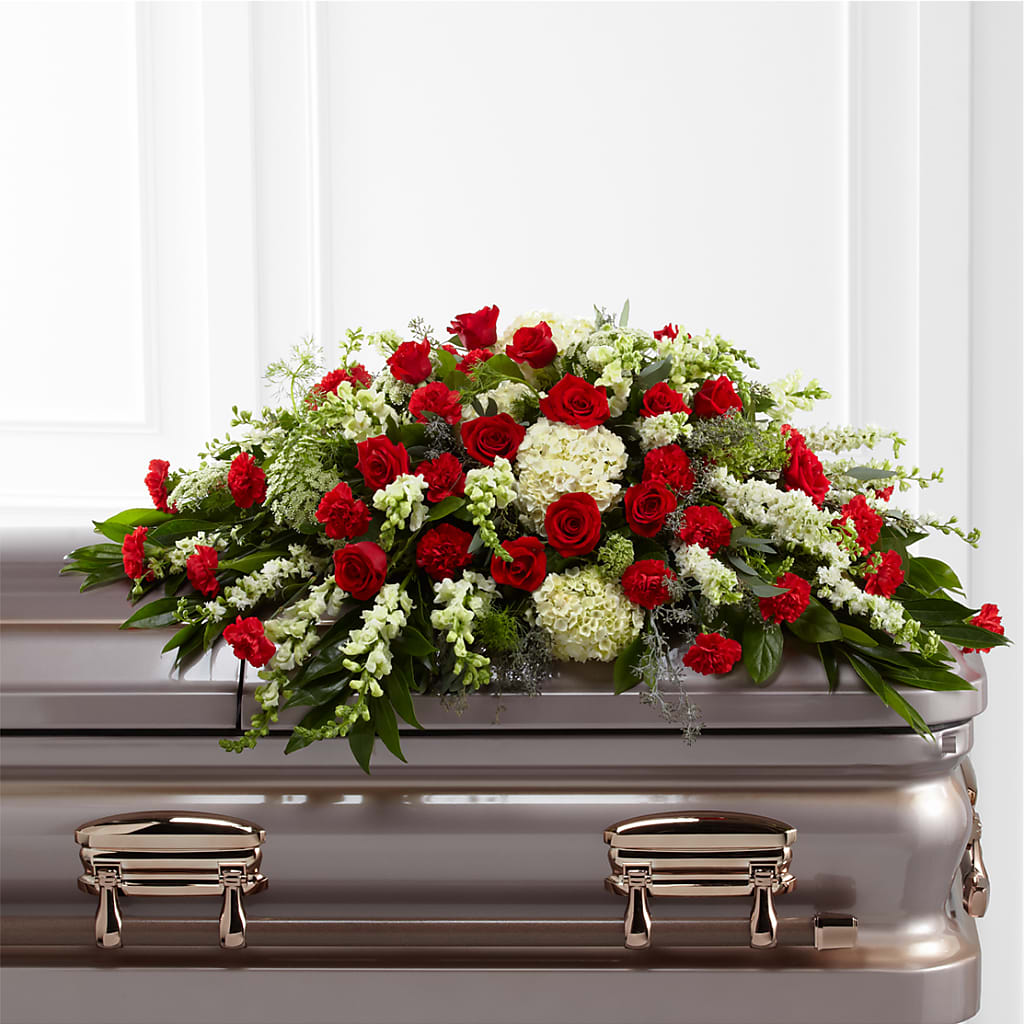 Sincerity Casket Spray – LESLIE'S FLOWERS & PARTY SUPPLIES, Howell NJ