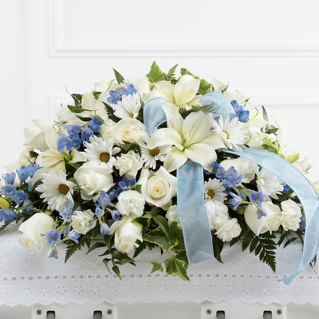Tender Treasure Casket Spray – LESLIE'S FLOWERS & PARTY SUPPLIES, Howell NJ