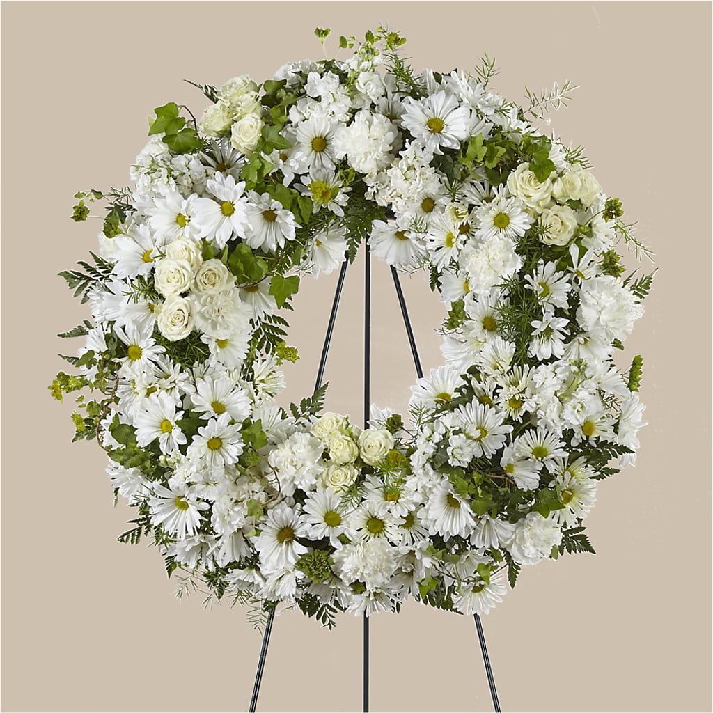 Faithful Wishes Wreath – LESLIE'S FLOWERS & PARTY SUPPLIES, Howell NJ