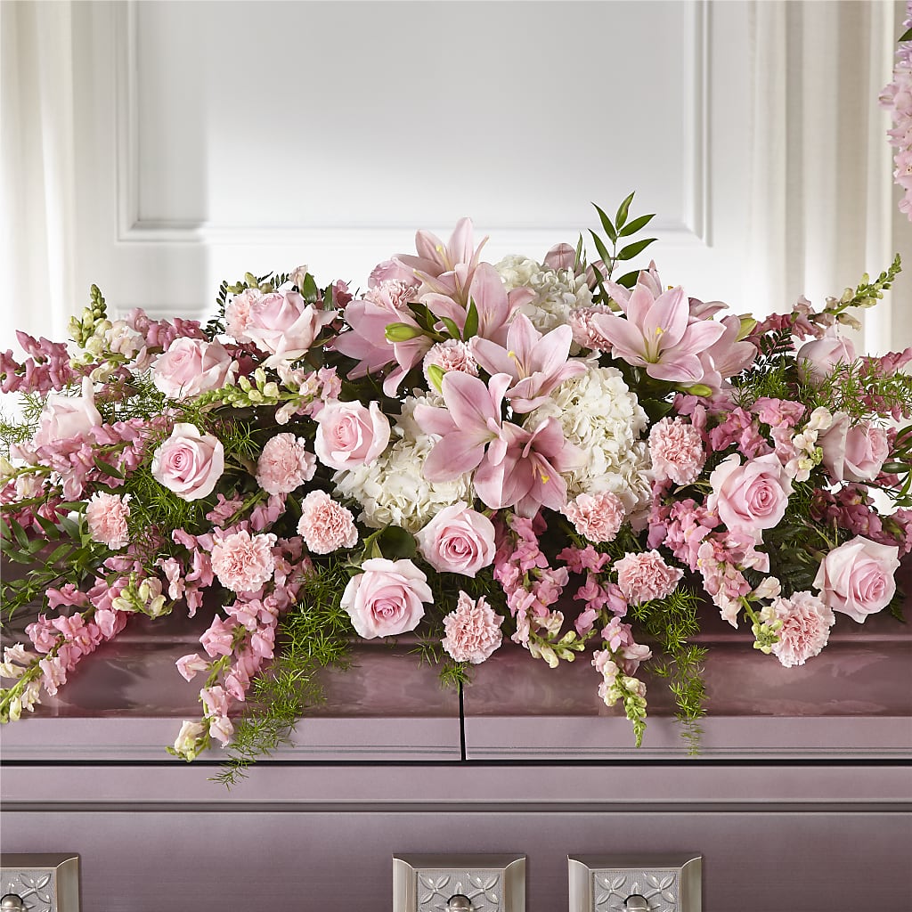 Life & Remembrance Casket Spray – LESLIE'S FLOWERS & PARTY SUPPLIES, Howell NJ