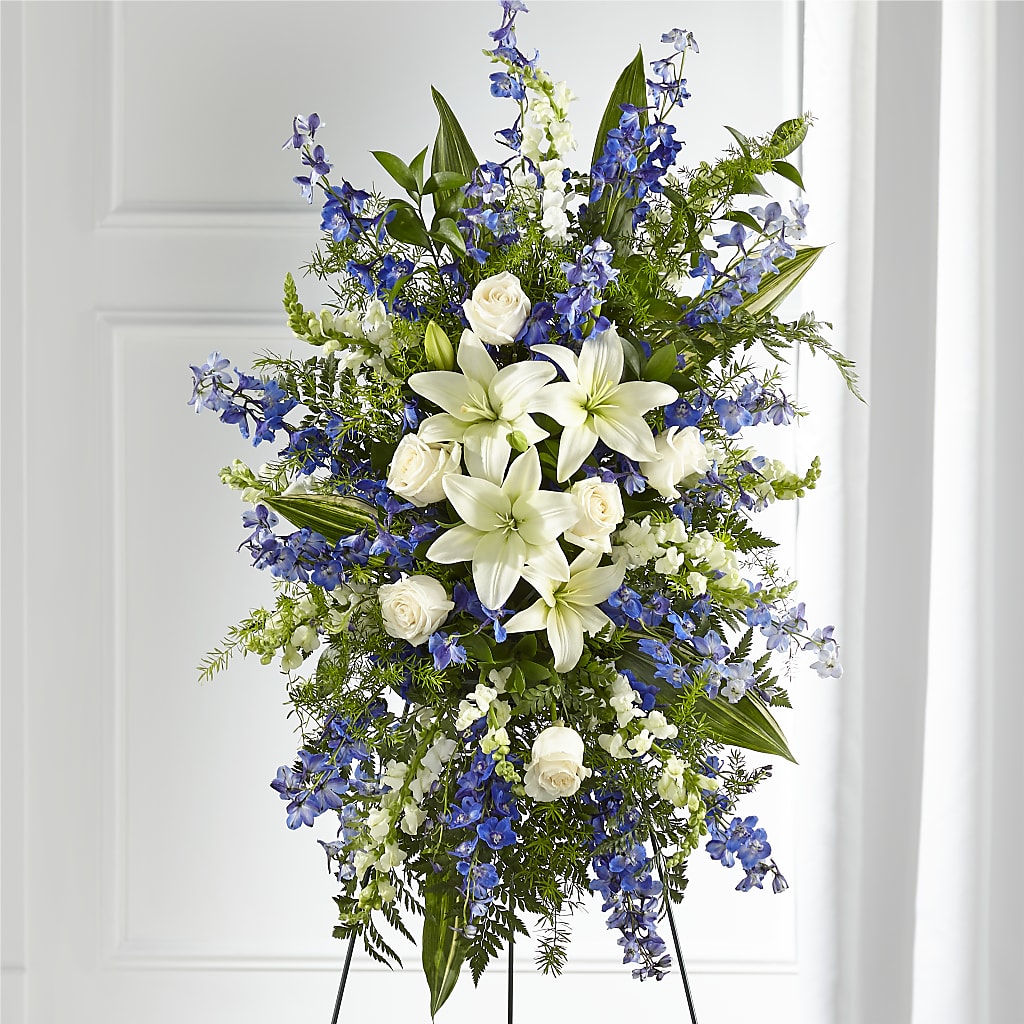 Faithful Friend Standing Spray – LESLIE'S FLOWERS & PARTY SUPPLIES, Howell NJ