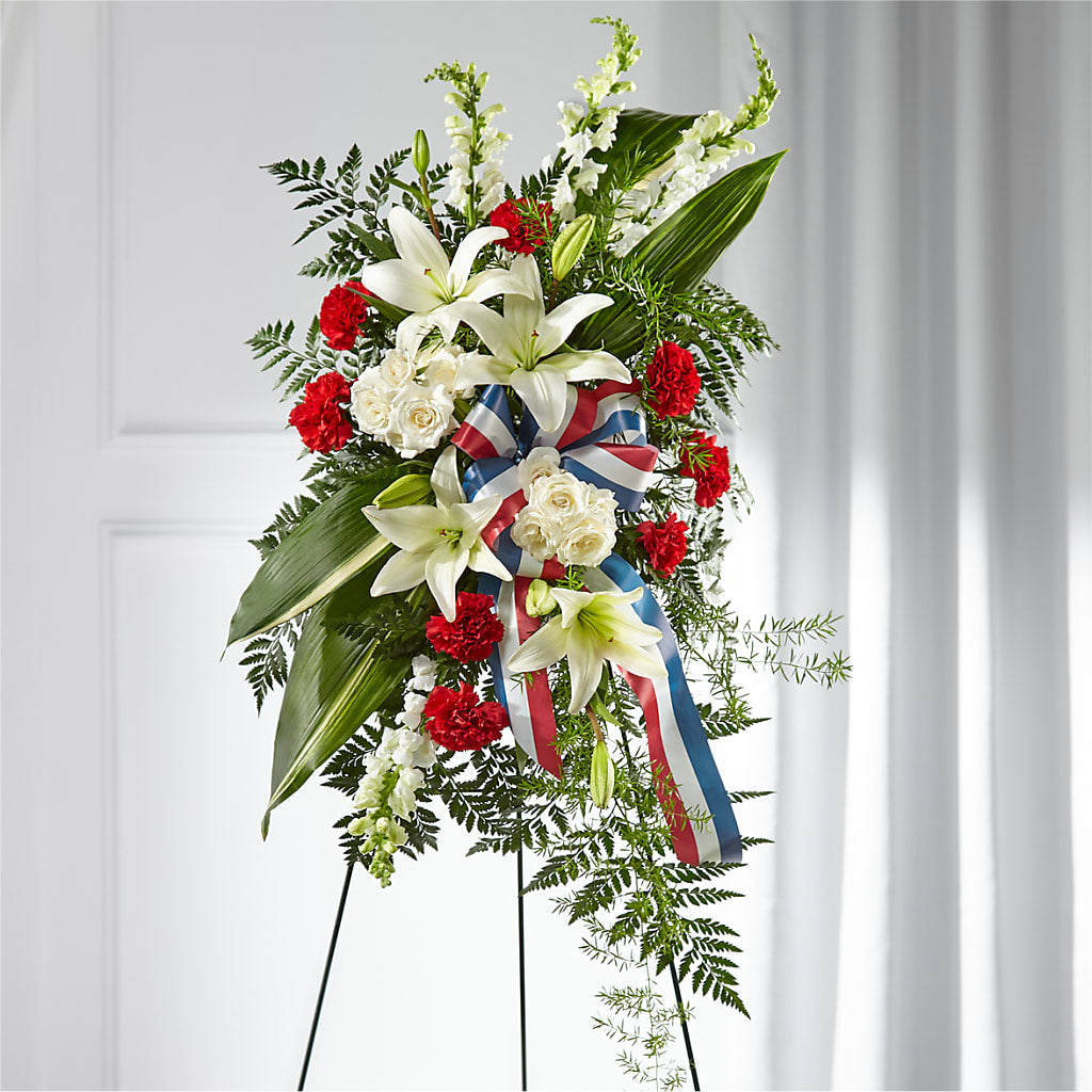 Stars of Life Standing Spray – LESLIE'S FLOWERS & PARTY SUPPLIES, Howell NJ