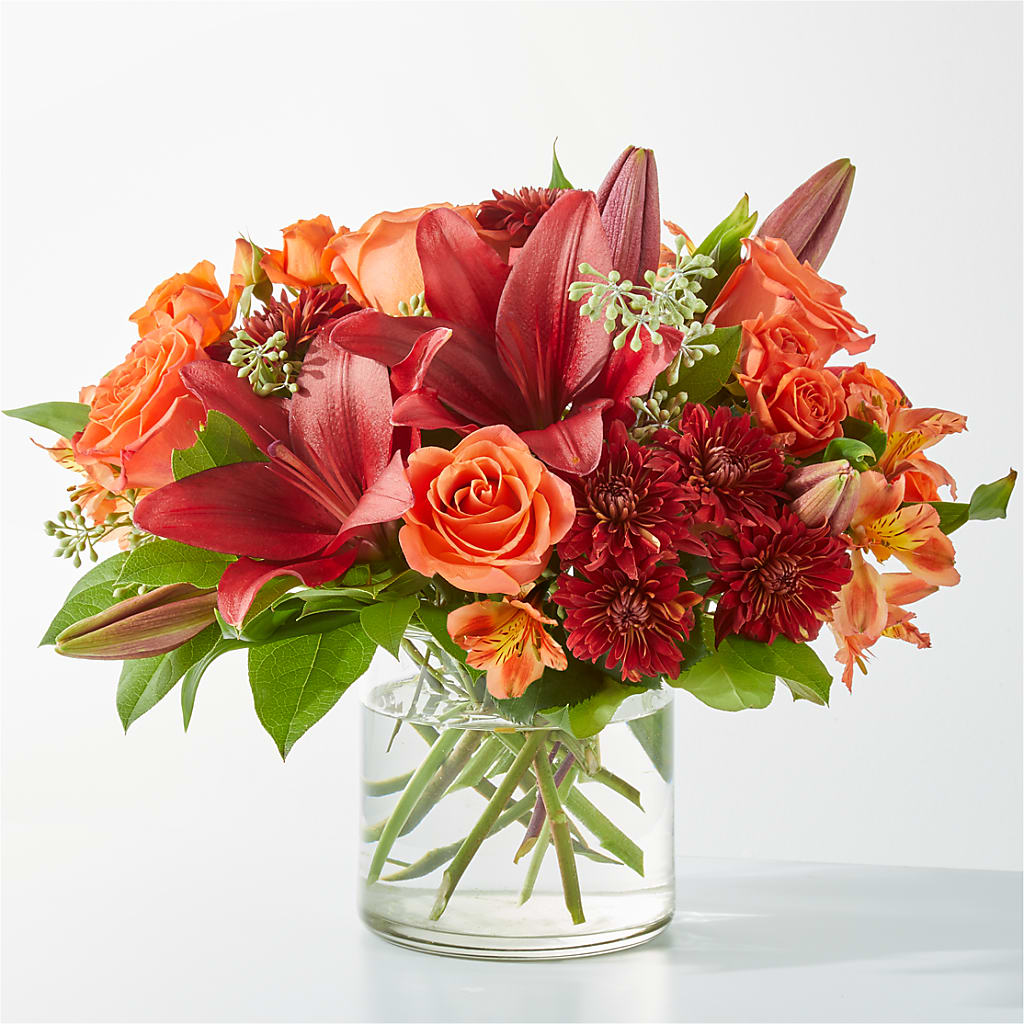 Crimson Leaves Bouquet – LESLIE'S FLOWERS & PARTY SUPPLIES, Howell NJ