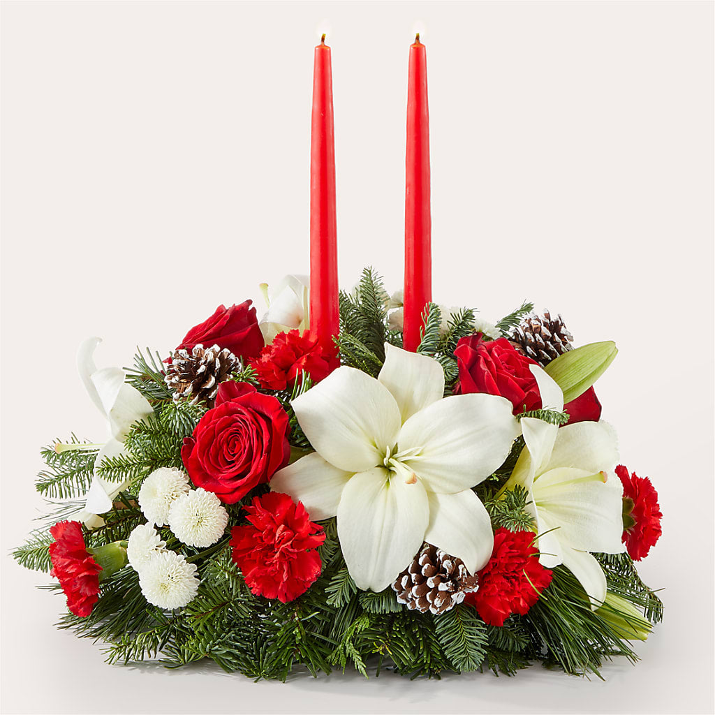 Seasonal Festivities Centerpiece – LESLIE'S FLOWERS & PARTY SUPPLIES, Howell NJ