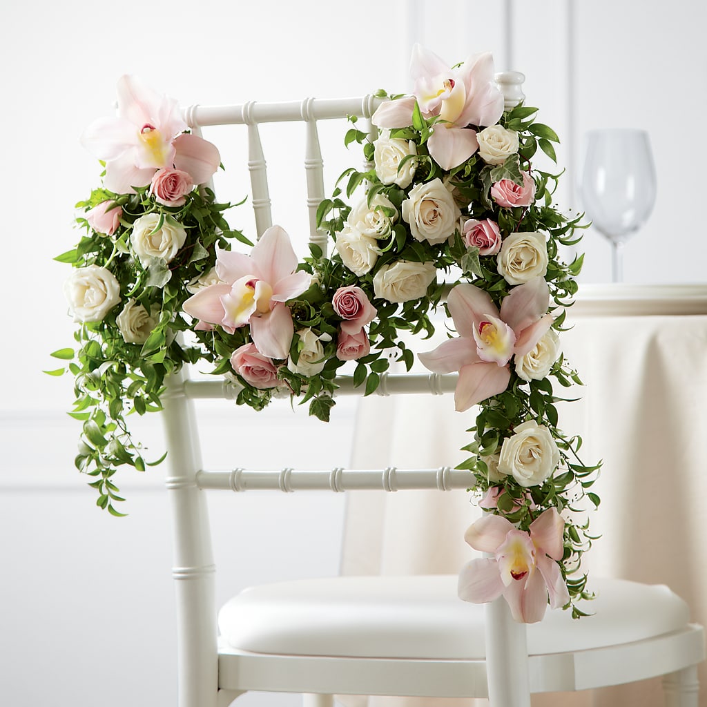 Orchid Rose Chair Décor – LESLIE'S FLOWERS & PARTY SUPPLIES, Howell NJ