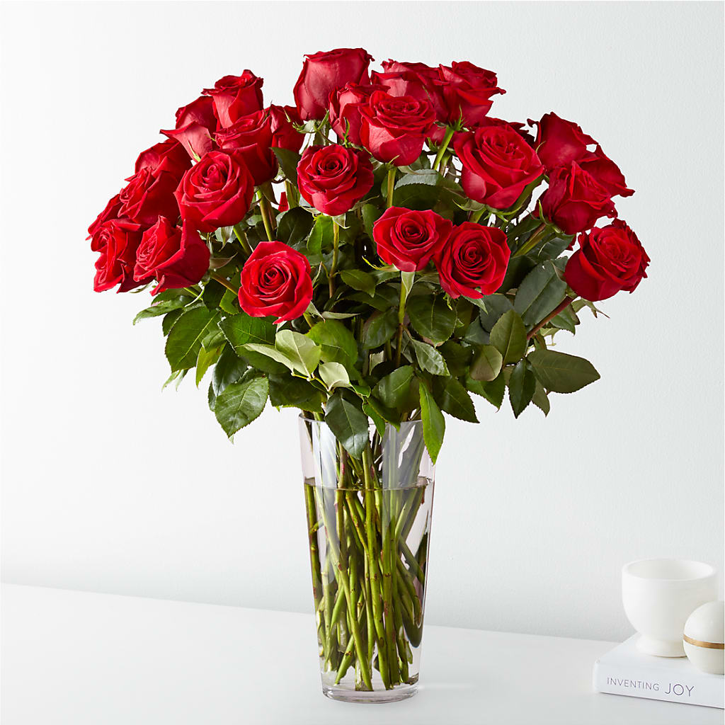 Long Stem Red Rose Bouquet – LESLIE'S FLOWERS & PARTY SUPPLIES, Howell NJ