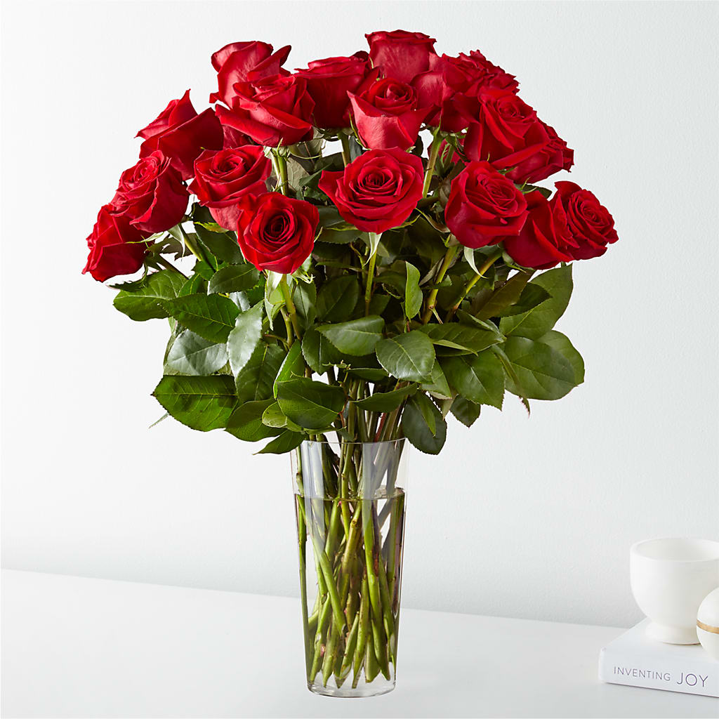 Long Stem Red Rose Bouquet – LESLIE'S FLOWERS & PARTY SUPPLIES, Howell NJ