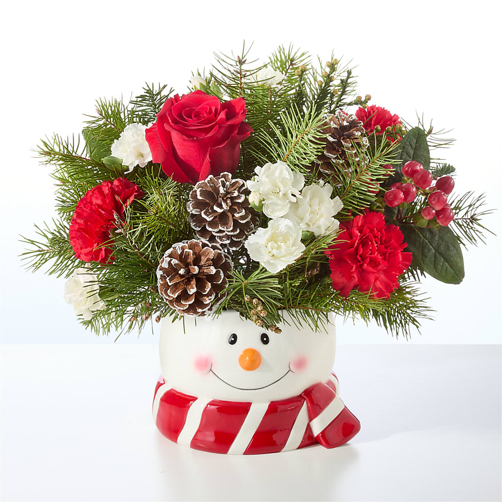 Jolly Snowman Bouquet – LESLIE'S FLOWERS & PARTY SUPPLIES, Howell NJ