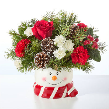 Jolly Snowman Bouquet – LESLIE'S FLOWERS & PARTY SUPPLIES, Howell NJ
