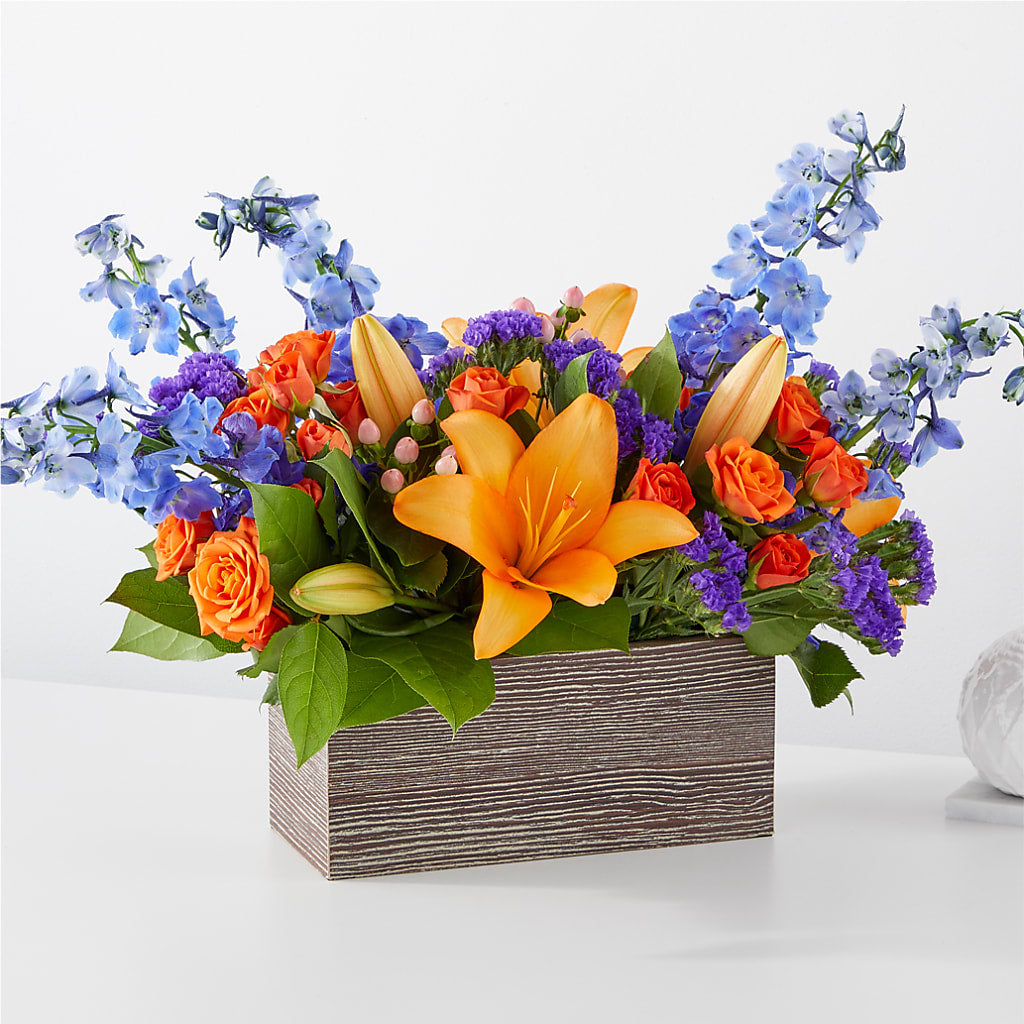 Radiant Citrus Box Bouquet – LESLIE'S FLOWERS & PARTY SUPPLIES, Howell NJ