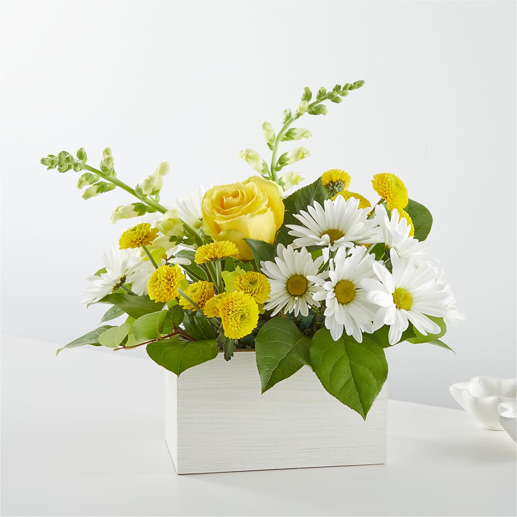 Sun Salutation Box Bouquet – LESLIE'S FLOWERS & PARTY SUPPLIES, Howell NJ
