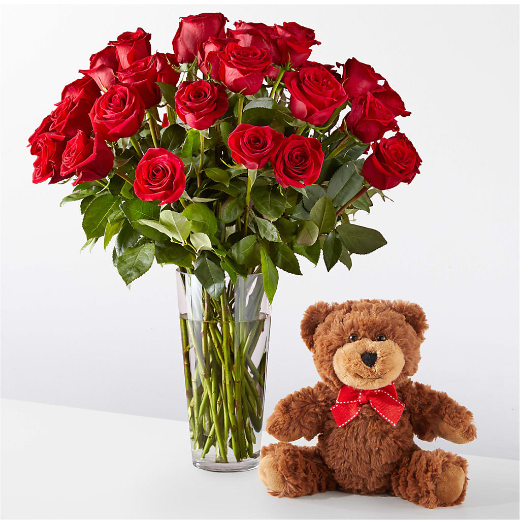 Romantic Long Stem Red Rose Bouquet Bundles – LESLIE'S FLOWERS & PARTY SUPPLIES, Howell NJ