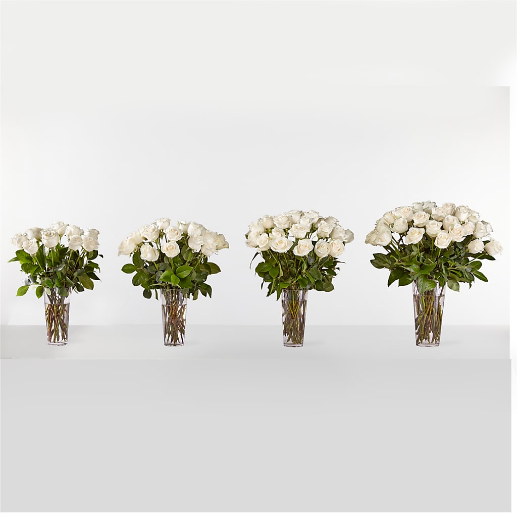 Long Stem White Rose Bouquet – LESLIE'S FLOWERS & PARTY SUPPLIES, Howell NJ