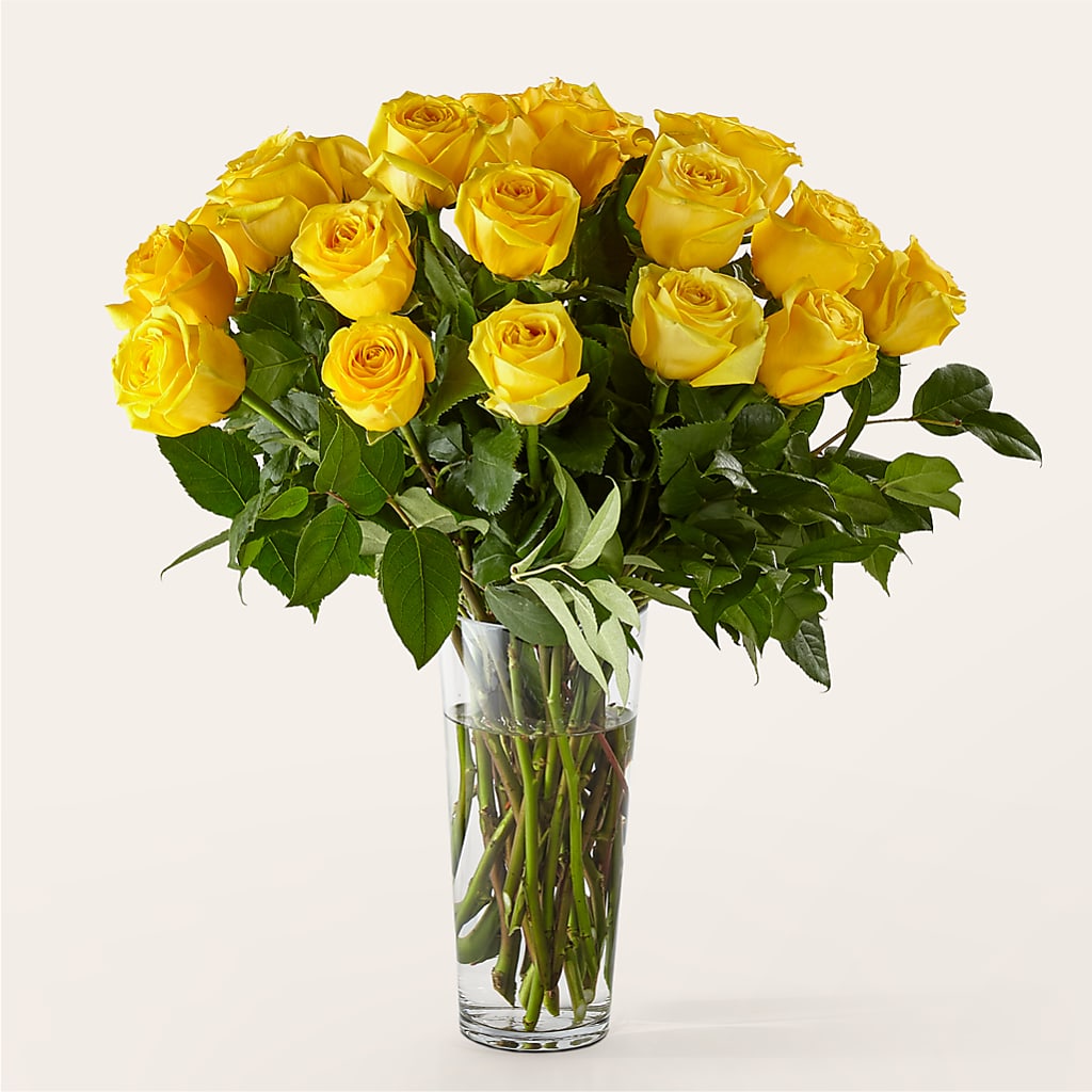 Long Stem Yellow Rose Bouquet – LESLIE'S FLOWERS & PARTY SUPPLIES, Howell NJ