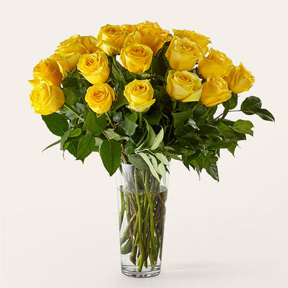 Long Stem Yellow Rose Bouquet – LESLIE'S FLOWERS & PARTY SUPPLIES, Howell NJ