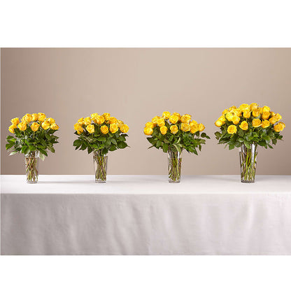 Long Stem Yellow Rose Bouquet – LESLIE'S FLOWERS & PARTY SUPPLIES, Howell NJ