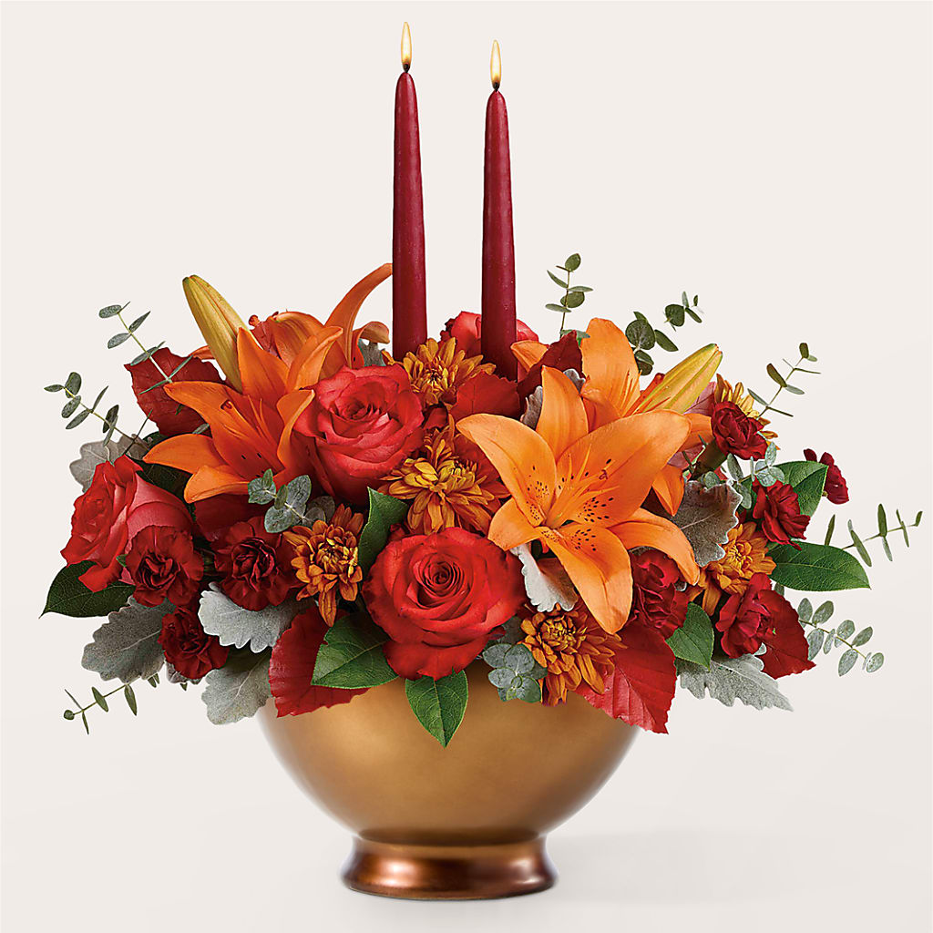Fruits of Fall Centerpiece – LESLIE'S FLOWERS & PARTY SUPPLIES, Howell NJ