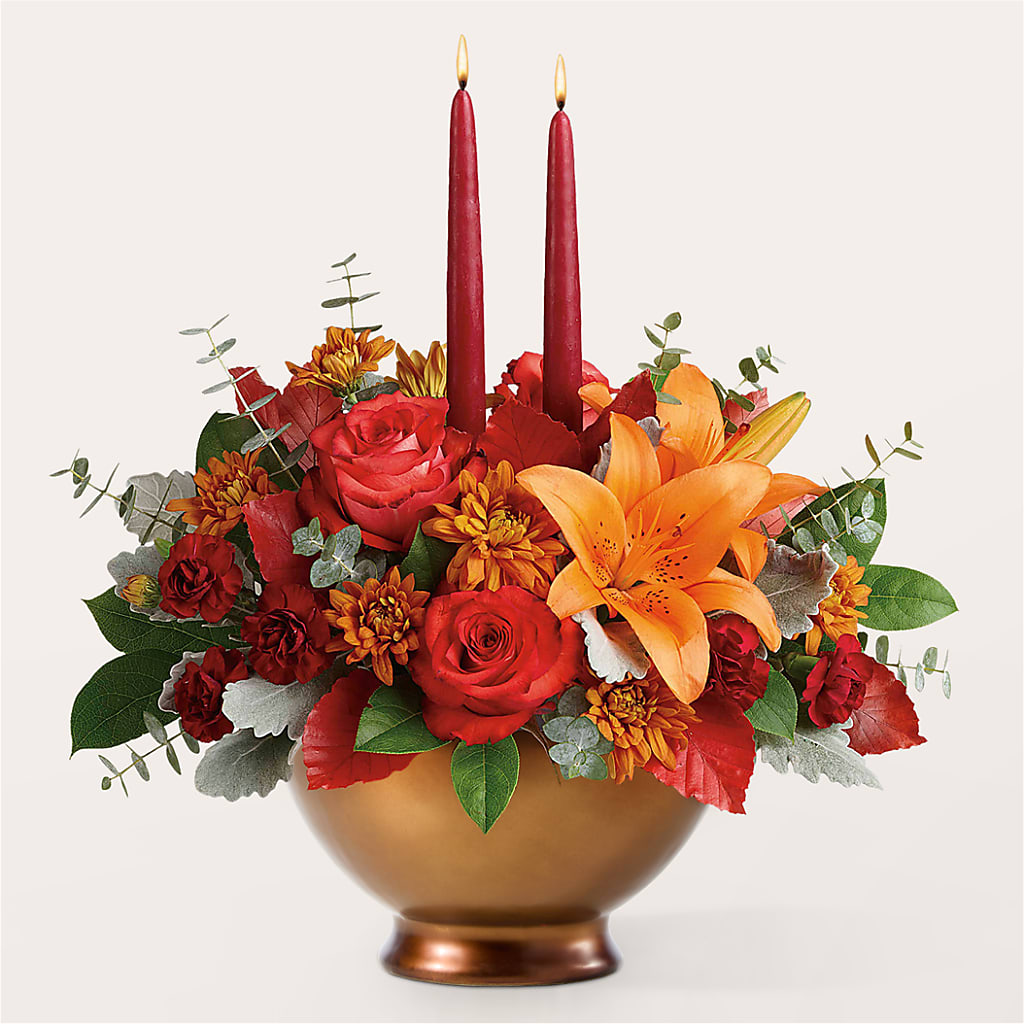 Fruits of Fall Centerpiece – LESLIE'S FLOWERS & PARTY SUPPLIES, Howell NJ