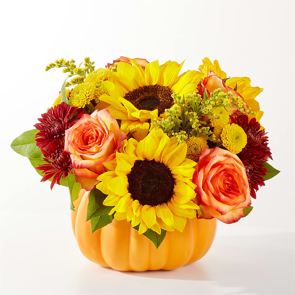 Golden Gourd Pumpkin Bouquet – LESLIE'S FLOWERS & PARTY SUPPLIES, Howell NJ