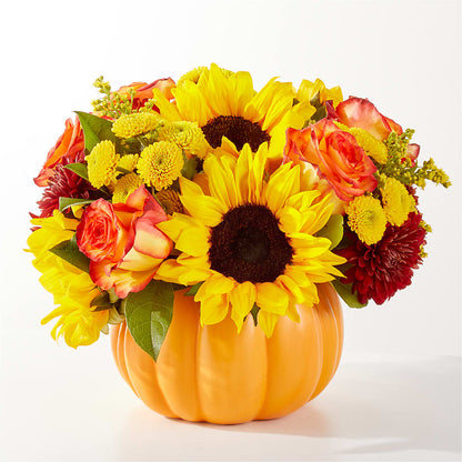 Golden Gourd Pumpkin Bouquet – LESLIE'S FLOWERS & PARTY SUPPLIES, Howell NJ