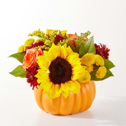 Golden Gourd Pumpkin Bouquet – LESLIE'S FLOWERS & PARTY SUPPLIES, Howell NJ