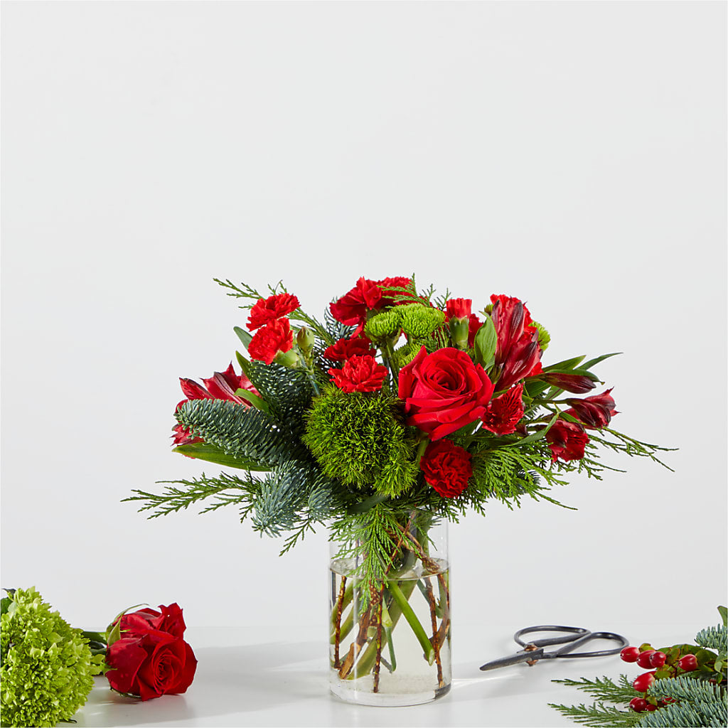 Merry Moment Bouquet – A Florist Original – LESLIE'S FLOWERS & PARTY SUPPLIES, Howell NJ