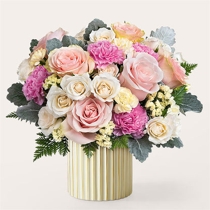 Blissful Moments Bouquet with Ivory Vase – LESLIE'S FLOWERS & PARTY SUPPLIES, Howell NJ