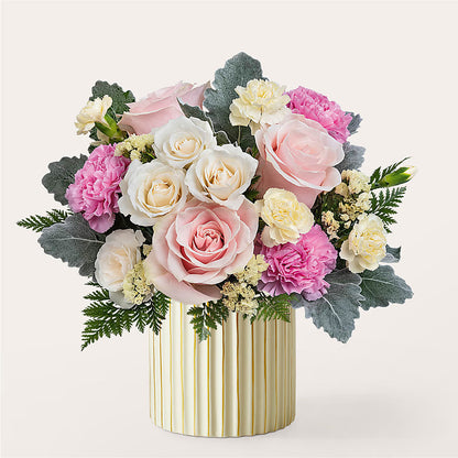 Blissful Moments Bouquet with Ivory Vase – LESLIE'S FLOWERS & PARTY SUPPLIES, Howell NJ
