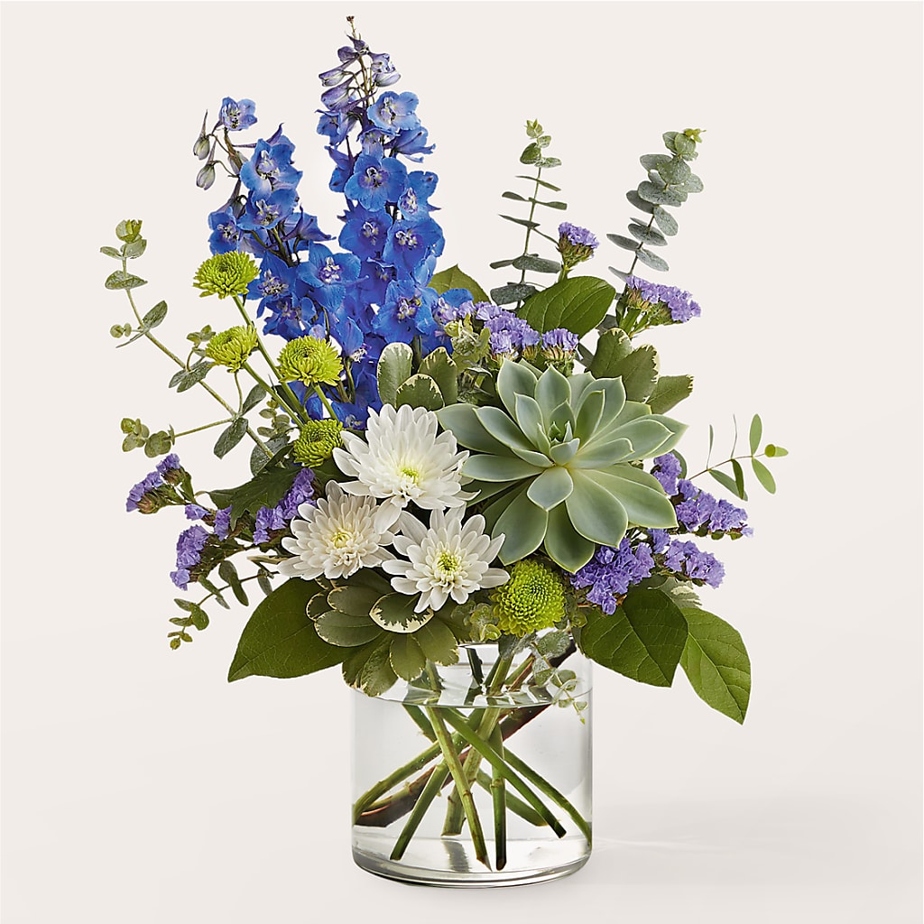 Cerulean Waves Bouquet – LESLIE'S FLOWERS & PARTY SUPPLIES, Howell NJ