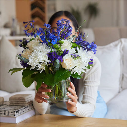 Cerulean Waves Bouquet – LESLIE'S FLOWERS & PARTY SUPPLIES, Howell NJ