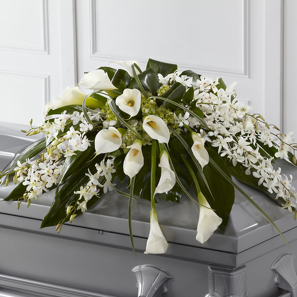 Angel Wings Casket Spray – LESLIE'S FLOWERS & PARTY SUPPLIES, Howell NJ