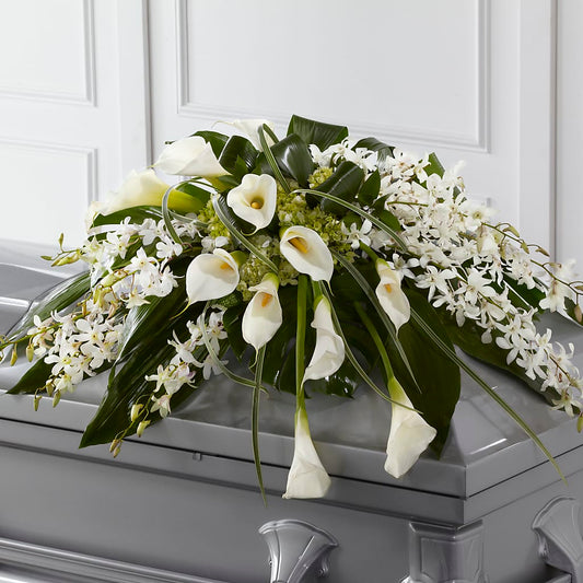 Angel Wings Casket Spray – LESLIE'S FLOWERS & PARTY SUPPLIES, Howell NJ