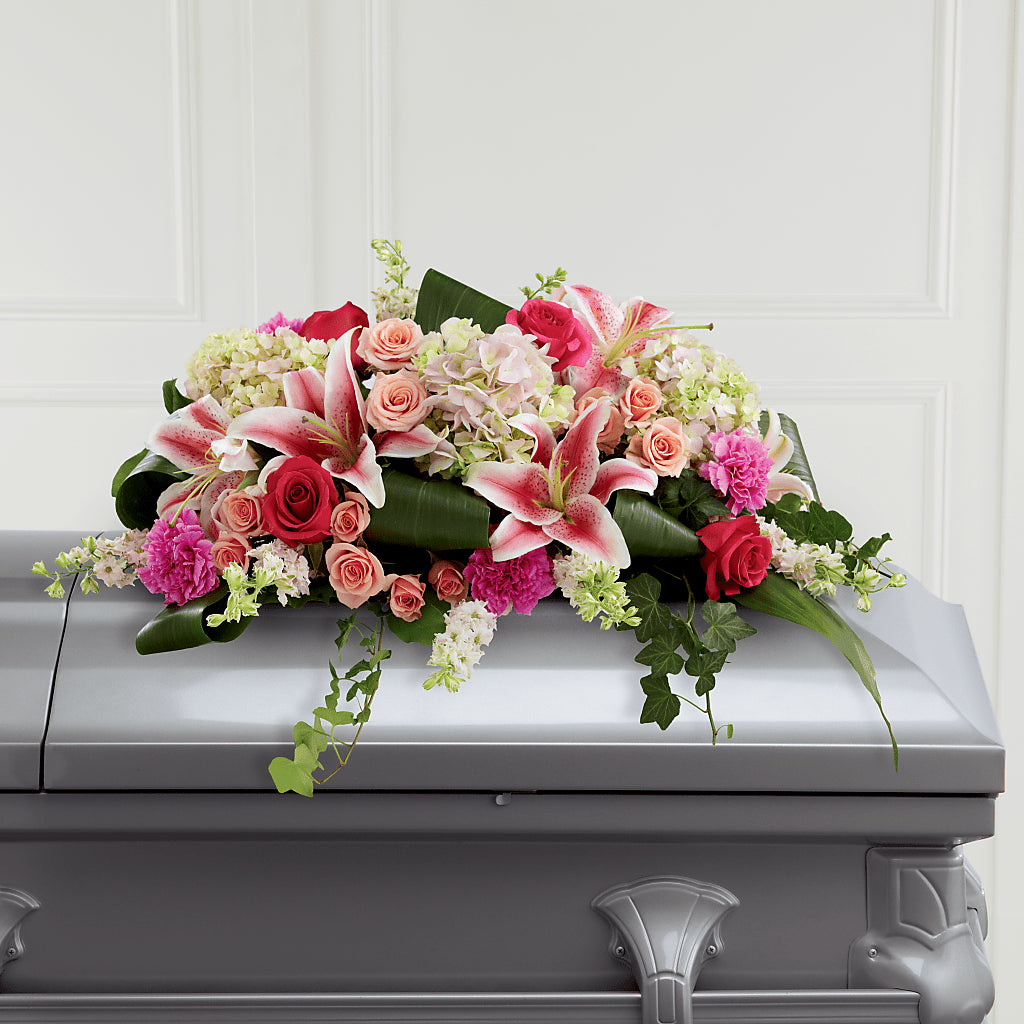 Splendid Grace Casket Spray – LESLIE'S FLOWERS & PARTY SUPPLIES, Howell NJ