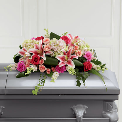 Splendid Grace Casket Spray – LESLIE'S FLOWERS & PARTY SUPPLIES, Howell NJ