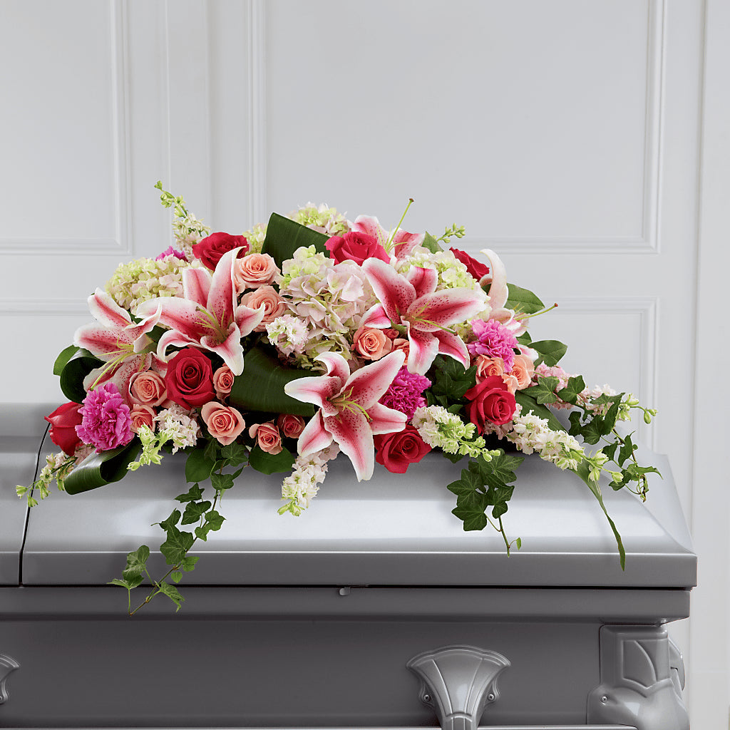 Splendid Grace Casket Spray – LESLIE'S FLOWERS & PARTY SUPPLIES, Howell NJ
