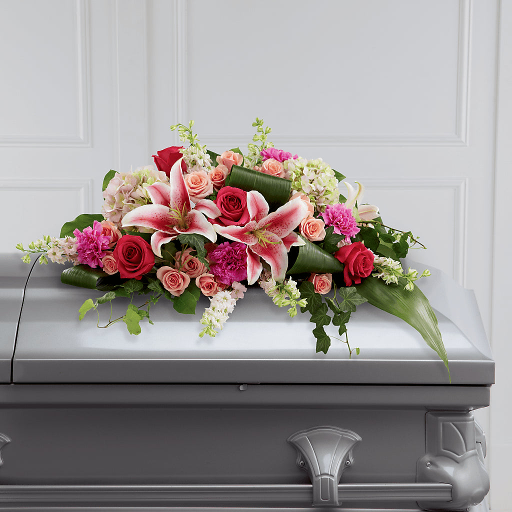 Splendid Grace Casket Spray – LESLIE'S FLOWERS & PARTY SUPPLIES, Howell NJ