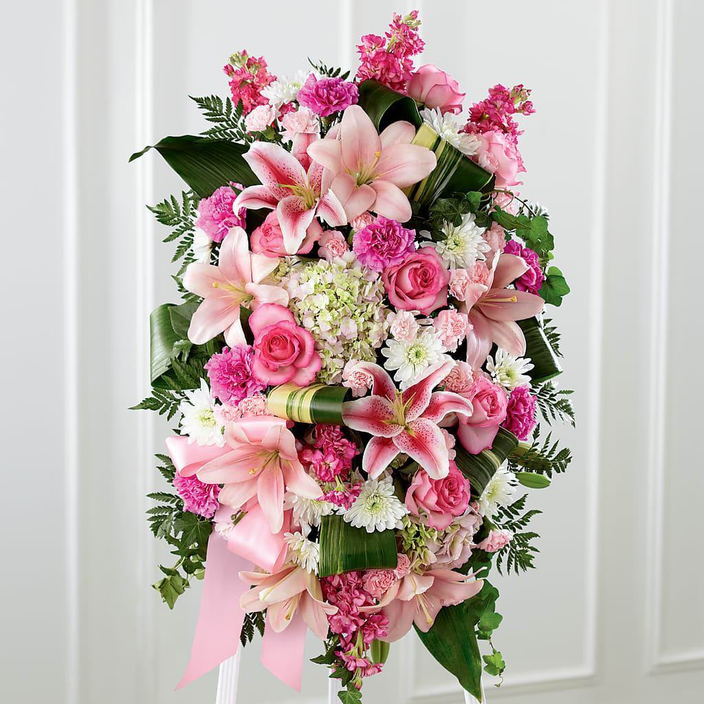 Comforting Standing Spray – LESLIE'S FLOWERS & PARTY SUPPLIES, Howell NJ