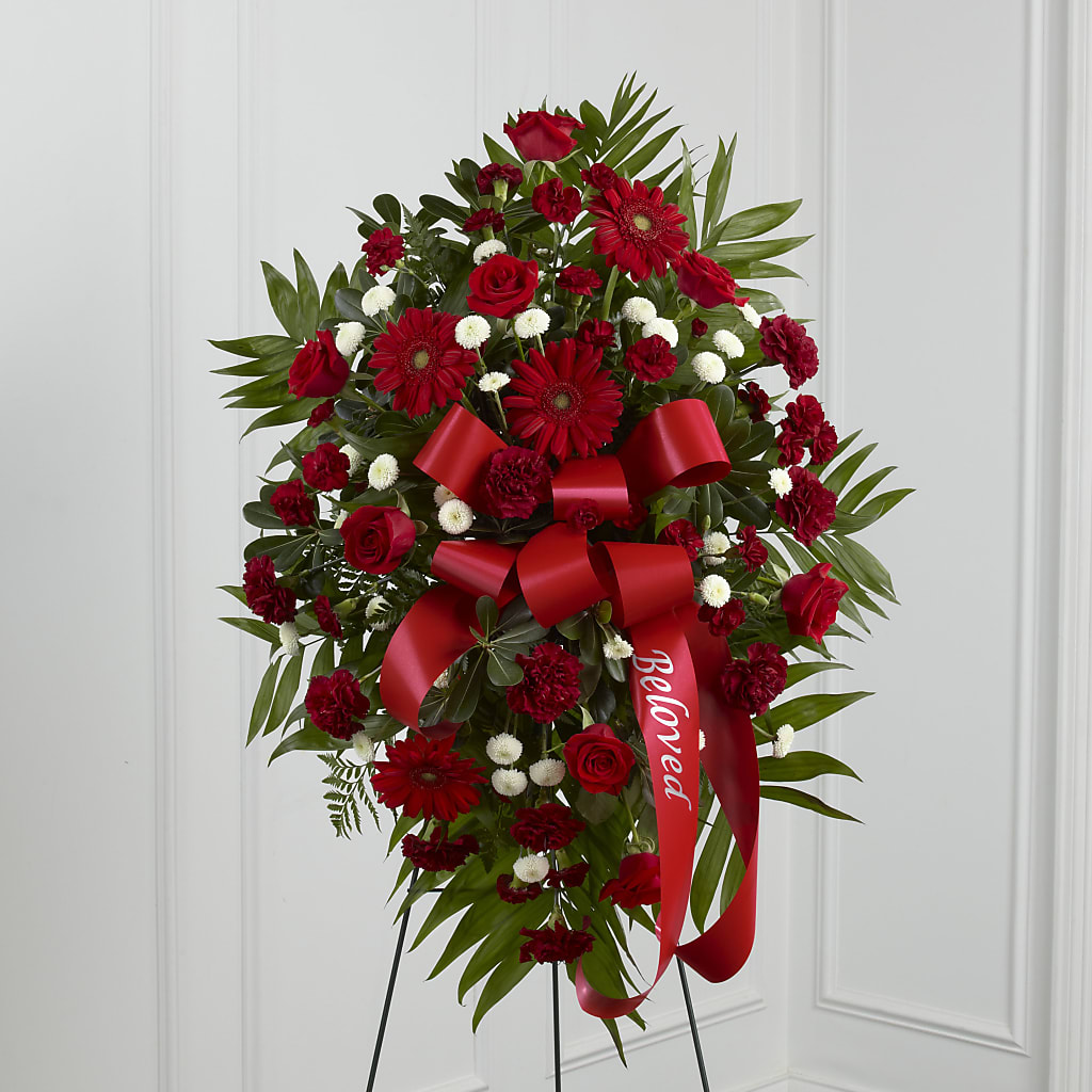 Treasured Memories Standing Spray – LESLIE'S FLOWERS & PARTY SUPPLIES, Howell NJ