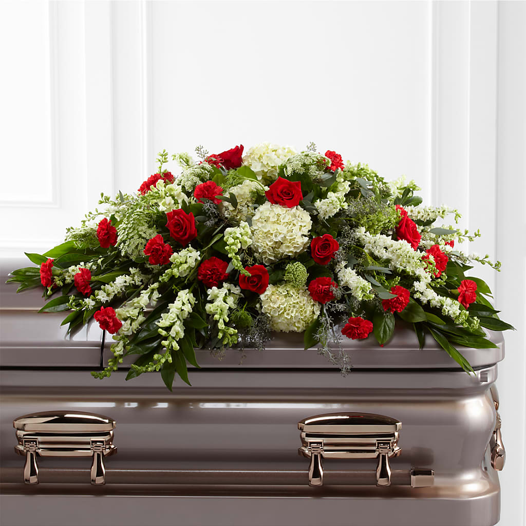 Sincerity Casket Spray – LESLIE'S FLOWERS & PARTY SUPPLIES, Howell NJ