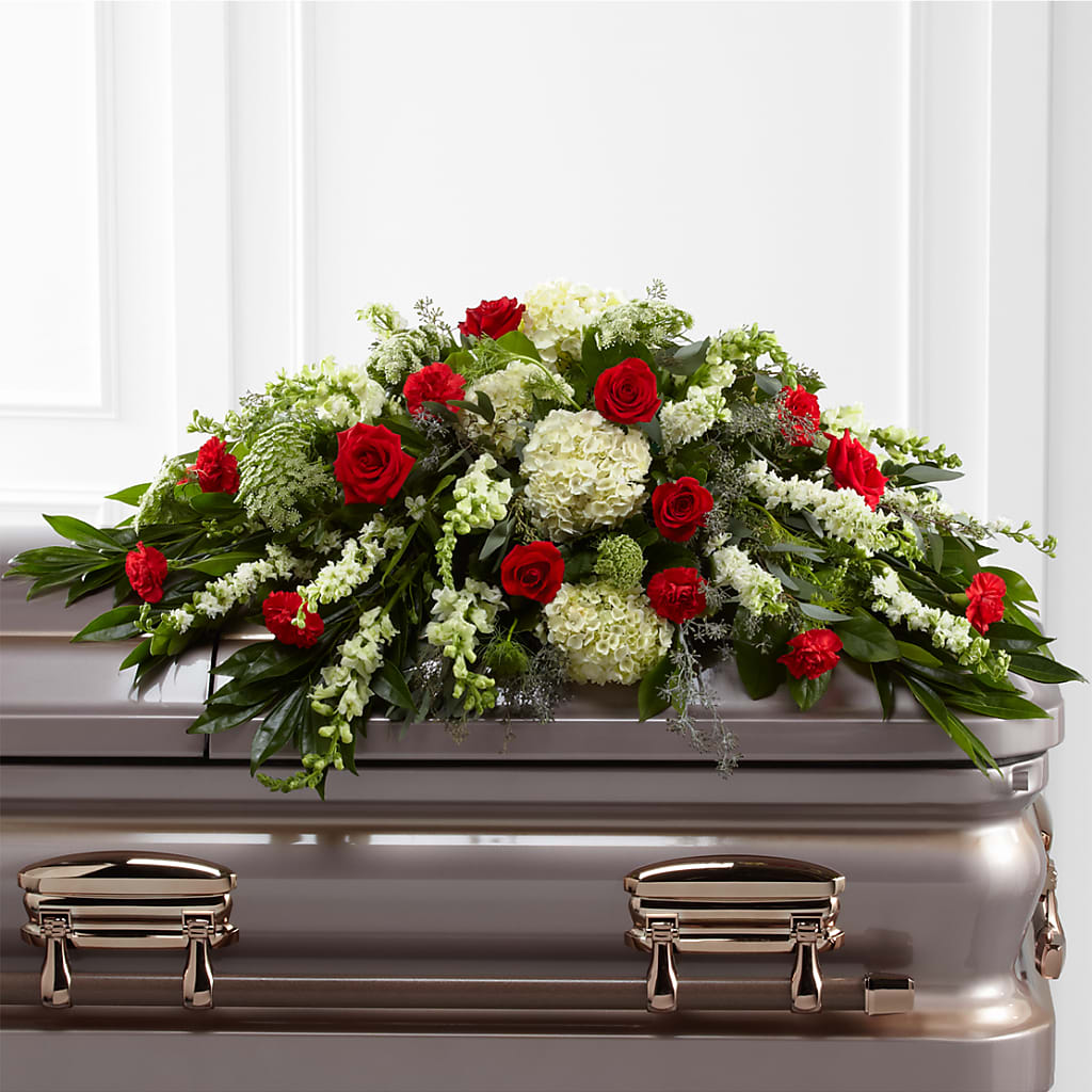Sincerity Casket Spray – LESLIE'S FLOWERS & PARTY SUPPLIES, Howell NJ
