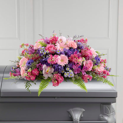 Glorious Garden Casket Spray – LESLIE'S FLOWERS & PARTY SUPPLIES, Howell NJ