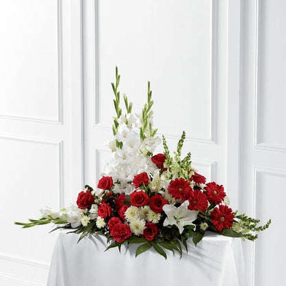 Crimson & White Arrangement – LESLIE'S FLOWERS & PARTY SUPPLIES, Howell NJ