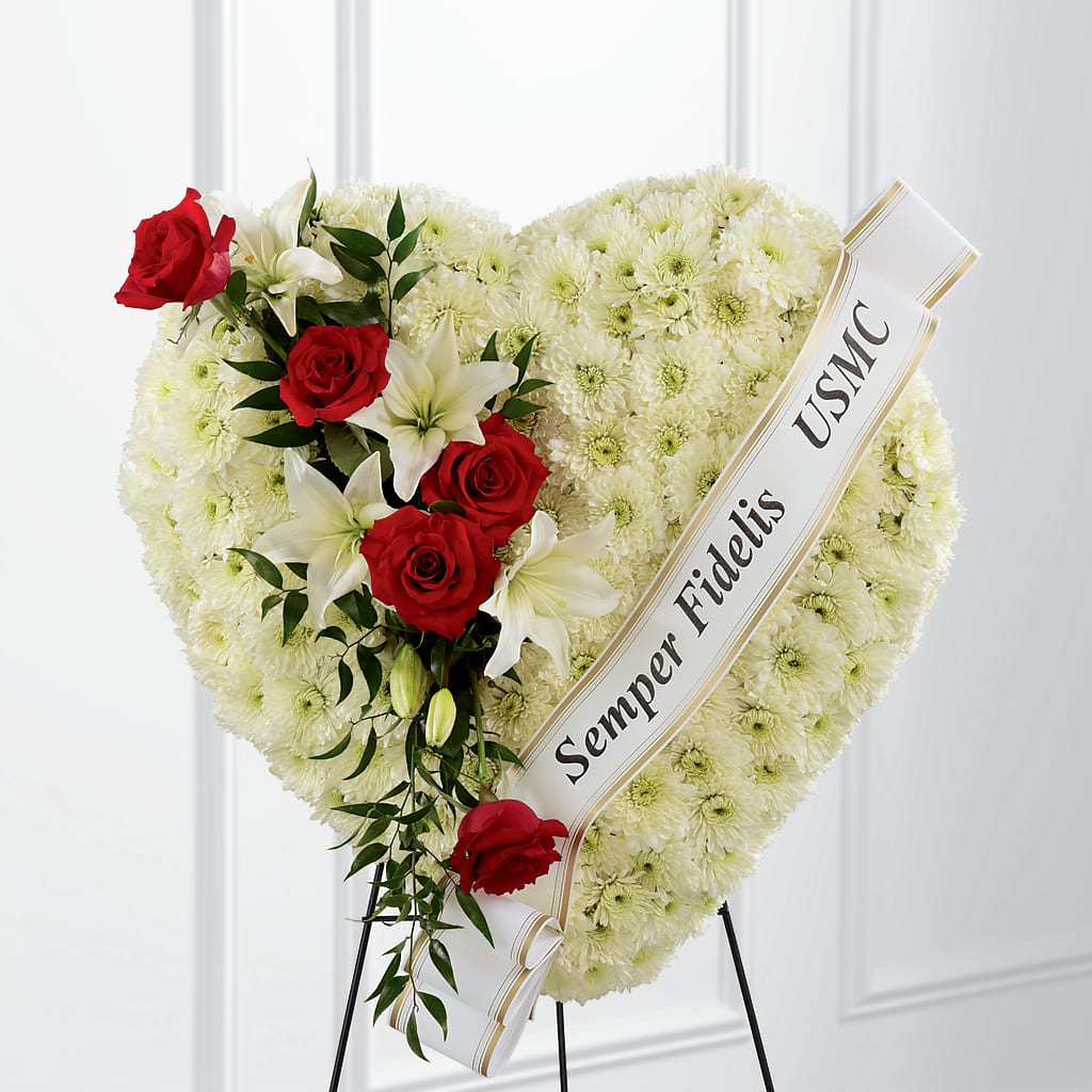 Heartfelt Hero Standing Heart – LESLIE'S FLOWERS & PARTY SUPPLIES, Howell NJ
