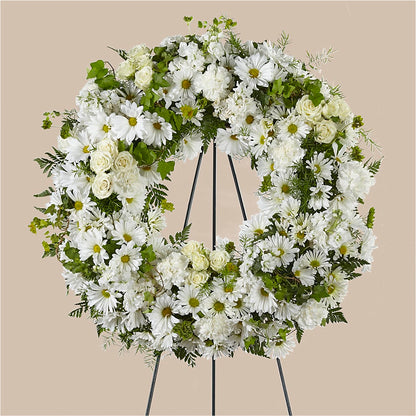 Faithful Wishes Wreath – LESLIE'S FLOWERS & PARTY SUPPLIES, Howell NJ