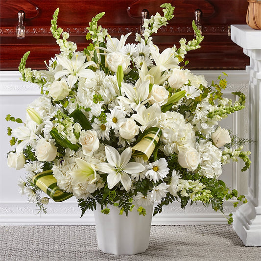 Thoughts of Tranquility Floor Basket – LESLIE'S FLOWERS & PARTY SUPPLIES, Howell NJ