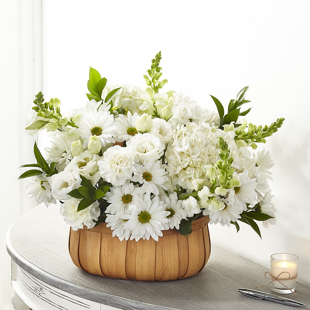 Pure Ivory Basket – LESLIE'S FLOWERS & PARTY SUPPLIES, Howell NJ