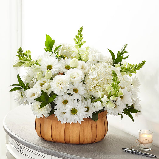 Pure Ivory Basket – LESLIE'S FLOWERS & PARTY SUPPLIES, Howell NJ